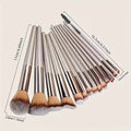 14pcs Professional Makeup Brush Set with Champagne