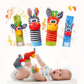 4pcs Baby Wrist Rattles Foot Finder Toys Set - Perfect