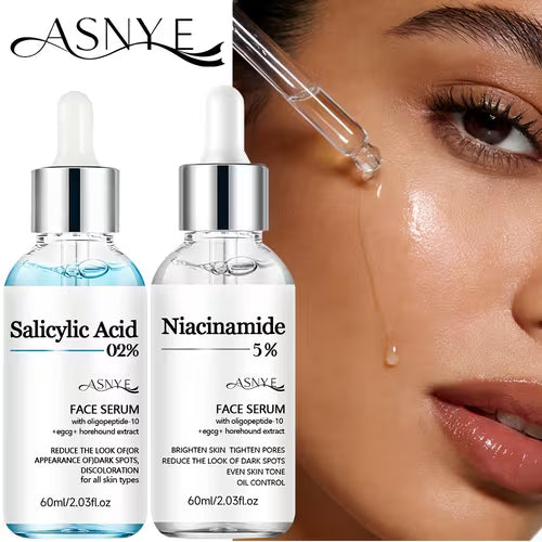 ASNYH 2pcs Salicylic Acid And Niacinamide Serum Set: