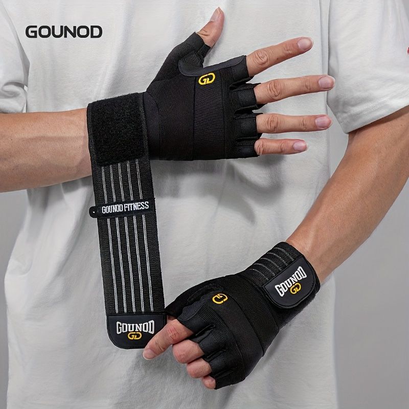 1 Pair GOUNOD Weightlifting Gloves - Reinforced Thumb