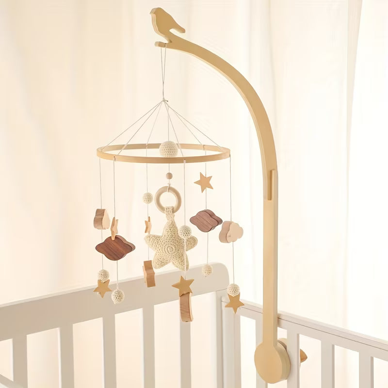 Wooden Bird Bed Bell Bracket Children's Bed Hanging