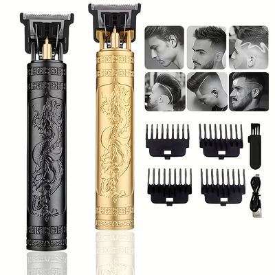 FEIYBA Men's Vintage Engraved Electric Hair Clipper