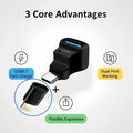 USB-C to Type-C/Usb Vertical Bend Adapter + Lightning