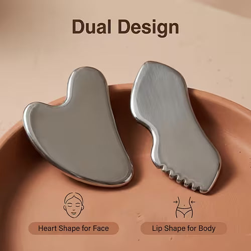 3pcs Stainless Steel Gua Sha Set/2 Tools + 1