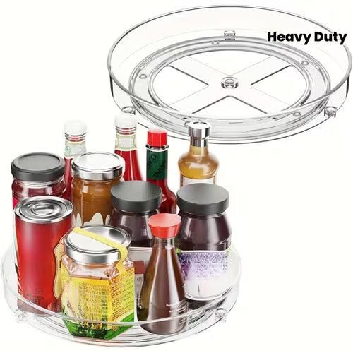 Heavy-Duty Plastic Lazy Susan Cabinet Turntable