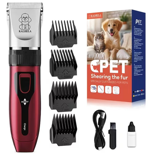 1pc Rechargeable Low-Noise Electric Pet Clipper