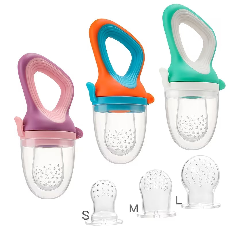 Baby Mate 5pcs Silicone Fruit Feeder Set/with Easy to