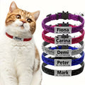 1pc Personalized Soft Safe Cat Collar with Bell