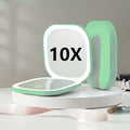 Square LED Dual Light Magnifying Makeup Mirror