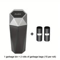 Car Waste Bin with Two Rolls of Trash Bags