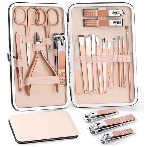 Pink Stainless Steel Nail Clipper Set