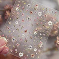 Pink Leaf Flower Daisy Nail Stickers
