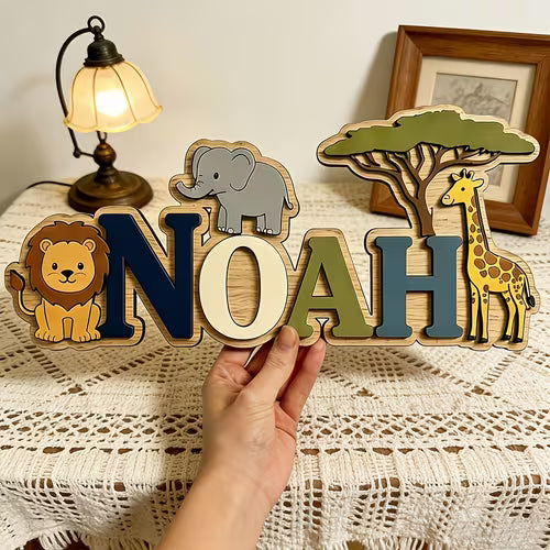 25cm X 13cm Custom Noah's Ark Hunting Jungle Themed