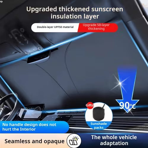 Portable Car Sun Shade 1 Pack - Heat Resistant Front