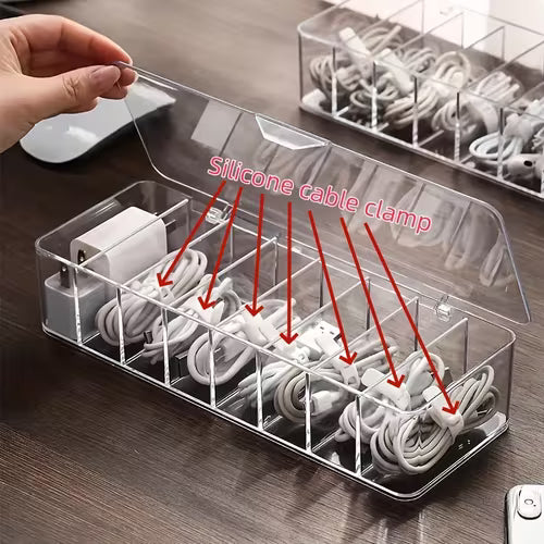 8pcs Soft Rubber Cable Organizer Clips
