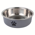 1pc Durable Stainless Steel Pet Bowl