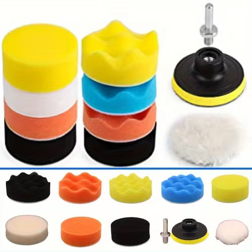 Set of 11 Polishing Machine Waxing Sponges
