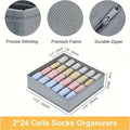 2 Pack 48-Compartment Fabric Socks & Underwear