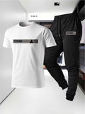 A Men's Fashion Round-neck T-shirt with Futuristic