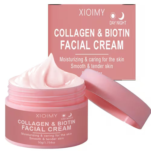 Collagen biotin day and night face cream contains rich