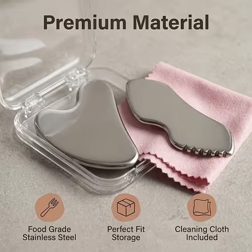 2pcs Stainless Steel Thickened Massage Scraping Board