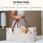 Large Capacity Wool Felt Diaper Bag for Moms
