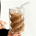 High Borosilicate Glass Tumbler with Straw