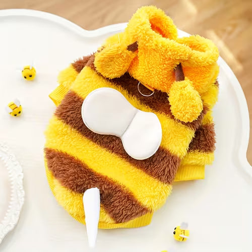 Bee-Patterned Pet Apparel | Autumn & Winter Clothes