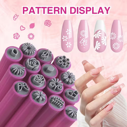 5pcs Professional Nail Stamp Pen & Stamping Plate Kit