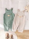 2pcs Set Boys' Solid Color Warm Comfortable
