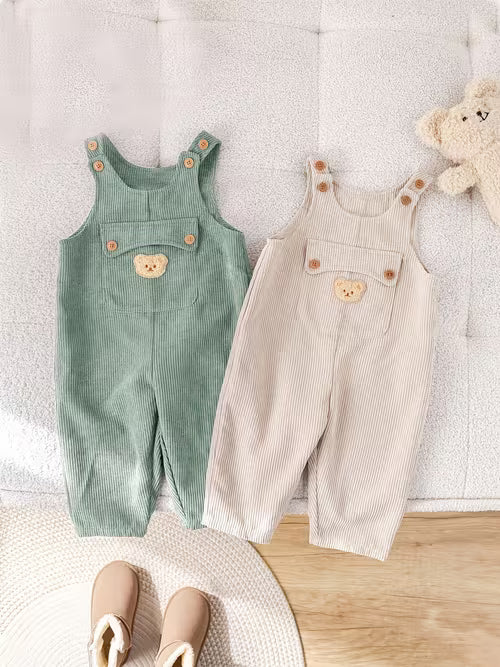 2pcs Set Boys' Solid Color Warm Comfortable