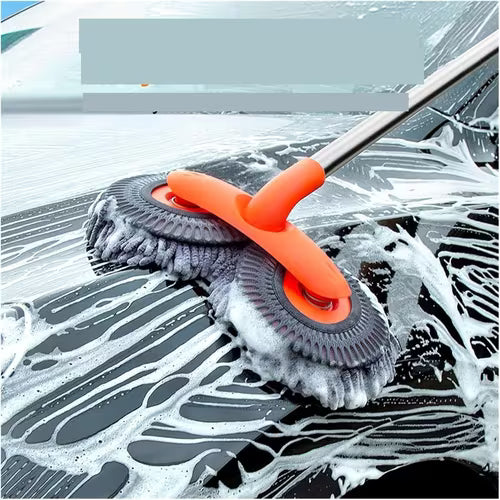 Car Wash Mop With Retractable Long Handle Double Head