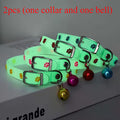 2pcs (1 Collar+1 Bell) Randomly Colored Pet Luminous