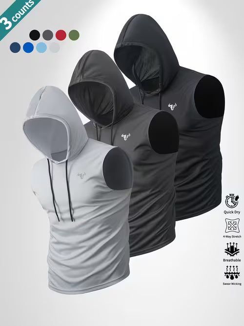 3-Pc Men's Hooded Sweatshirts