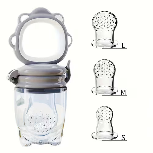 4pcs Cartoon Lion Fruit Feeder with Easy Handle Ring