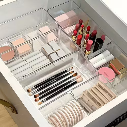 7pcs Acrylic Drawer Organizer Set with Dividers