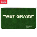 2D Flat Wet Grass' Flannel Floor Mat Anti-Slip