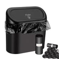 1pc Compact Flip-Top Car Trash Can with Lid/Leak-Proof