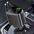 120W Fast Retractable Car Charger with 2 USB Type-C