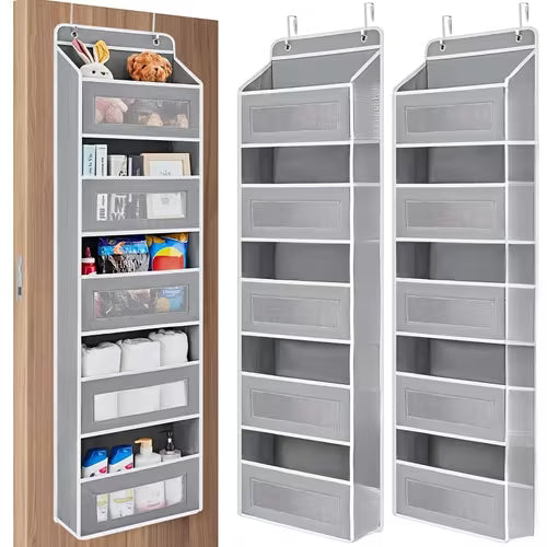 1pc 5-Tier Over-The-Door Hanging Storage Rack