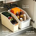 Set of 2 Curved Under-sink Storage Baskets with Drain