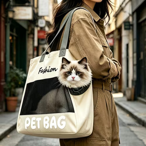 Breathable Single-Shoulder Cat Carrier Handbag Cat Bag