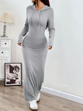 Spring and Autumn New Hooded Long Cross Knee Casual