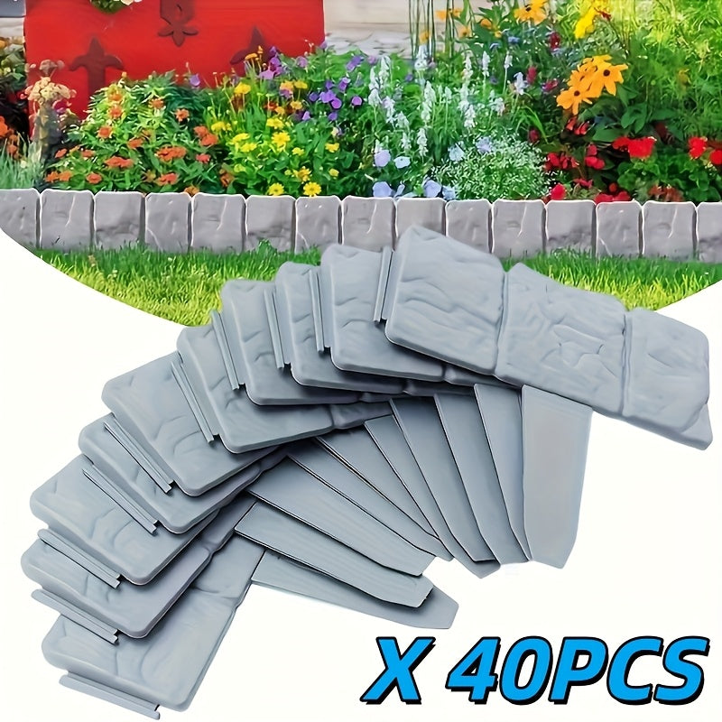 40pcs Set of Garden Landscape Boundary Fence