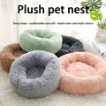Cozy Plush Round Bed for Small & Medium Pets | Fluffy