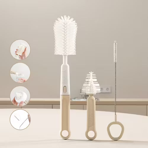 Silicone Bottle Brush Set | Including Handle