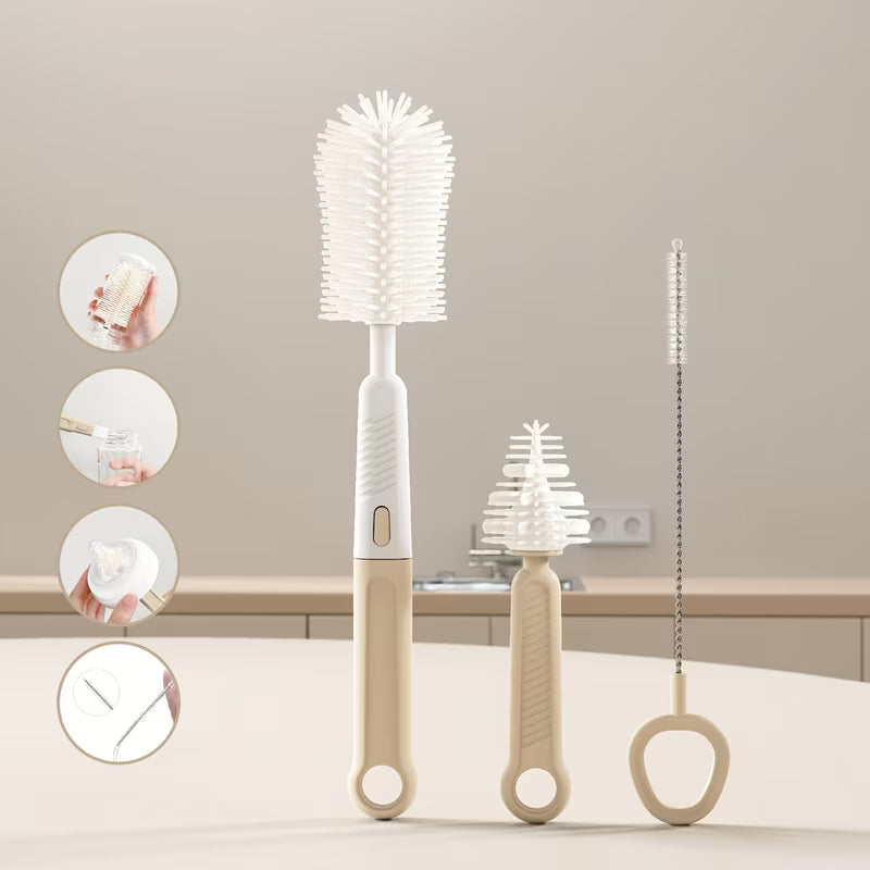 Silicone Bottle Brush Set | Including Handle