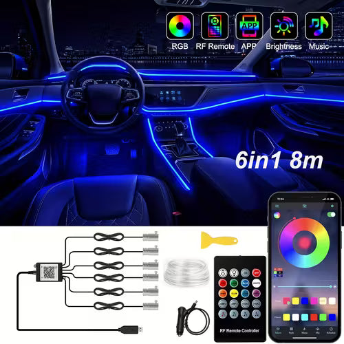 Neon LED Interior Ambient Lighting Car LED Strip Lights