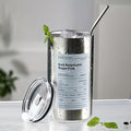 1pc 20oz Insulated Stainless Steel Tumbler with Lid
