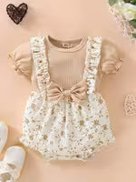 Korean Style Baby Girl Summer Two-Piece Jumpsuit